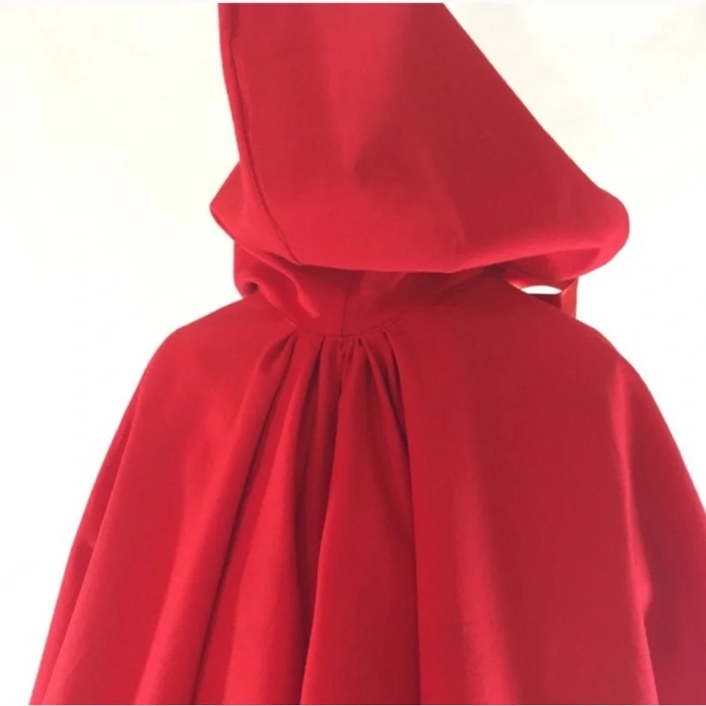 Custom Listing Red Riding Hood Cape and Barrettes - Picture 4 of 4